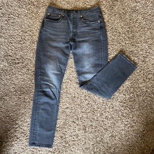 Gray high-waisted Levi’s Jeans